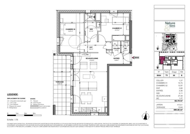 Appartement F3 à vendre - 3 pièces - 65.78 m2 - GAP - 05 - PROVENCE-ALPES-COTE-D-AZUR - Century 21 Habitat