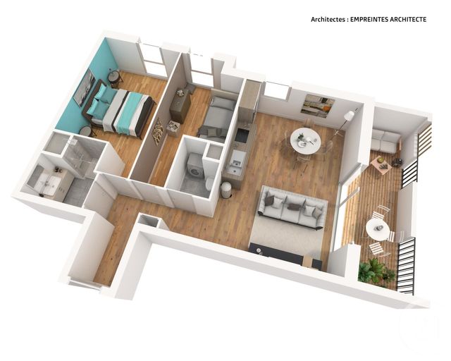 Appartement F3 à vendre - 3 pièces - 65.25 m2 - GAP - 05 - PROVENCE-ALPES-COTE-D-AZUR - Century 21 Habitat