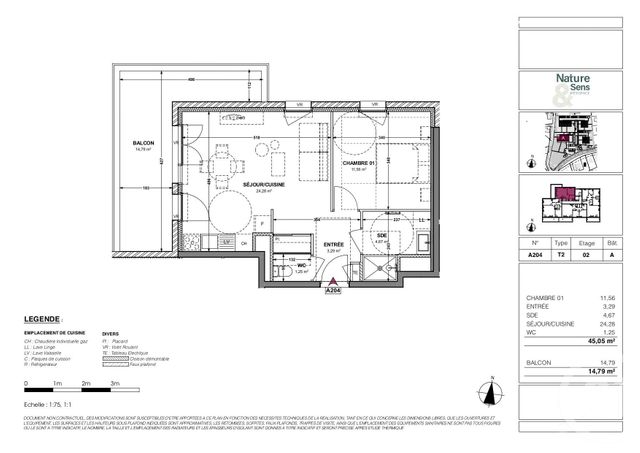 Appartement F2 à vendre - 2 pièces - 45.05 m2 - GAP - 05 - PROVENCE-ALPES-COTE-D-AZUR - Century 21 Habitat