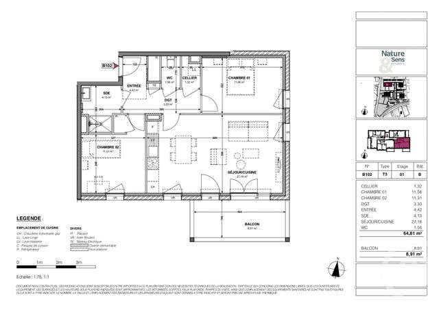 Appartement F3 à vendre - 3 pièces - 64.81 m2 - GAP - 05 - PROVENCE-ALPES-COTE-D-AZUR - Century 21 Habitat